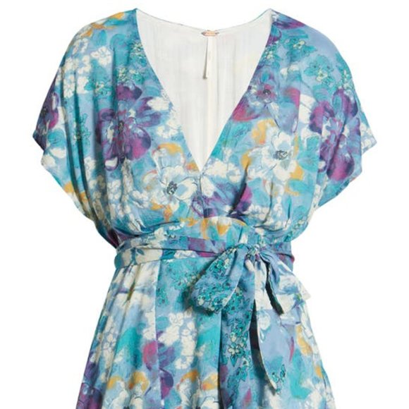 FREE PEOPLE Freddy Tie Mini Dress In Night Combo In Multi - Picture 6 of 8